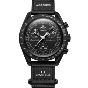 ساعت Swatch x Omega رفرنس mission to the moon phase black